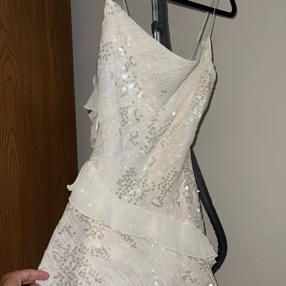 Zara Cream Sequin Mini Dress